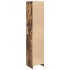 Aparador alto roble ahumado 37,5x35x180 cm madera de