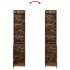 Aparador alto roble ahumado 37,5x35x180 cm madera de