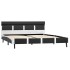 Estructura de cama con LED de cuero sintético gris 140x200