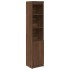 Aparador alto roble marrón 37,5x35x180 cm madera de