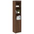 Aparador alto roble marrón 37,5x35x180 cm madera de