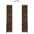 Aparador alto roble marrón 37,5x35x180 cm madera de