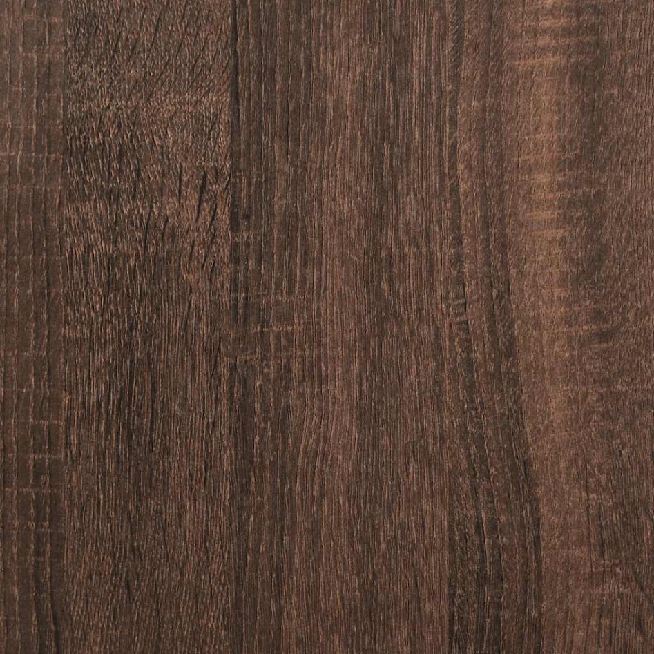 Aparador alto roble marrón 37,5x35x180 cm madera de