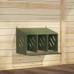 Nido para gallinas con 3 compartimentos de metal verde oliva