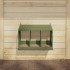Nido para gallinas con 3 compartimentos de metal verde
