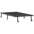 Estructura de cama sin colchón plegable negro acero 100x190