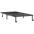 Estructura de cama sin colchón plegable negro acero 107x203