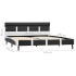 Estructura de cama con LED de cuero sintético gris 140x200