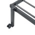 Estructura de cama sin colchón plegable negro acero 107x203
