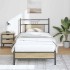 Estructura de cama sin colchón madera roble Sonoma 75x190
