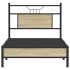 Estructura de cama sin colchón madera roble Sonoma 75x190