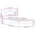 Estructura de cama sin colchón madera roble Sonoma 75x190