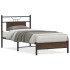 Estructura de cama sin colchón madera marrón roble 75x190