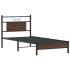 Estructura de cama sin colchón madera marrón roble 75x190