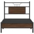 Estructura de cama sin colchón madera marrón roble 75x190
