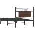 Estructura de cama sin colchón madera marrón roble 75x190