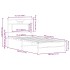 Estructura de cama sin colchón madera marrón roble 75x190