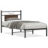 Estructura de cama sin colchón madera marrón roble 75x190