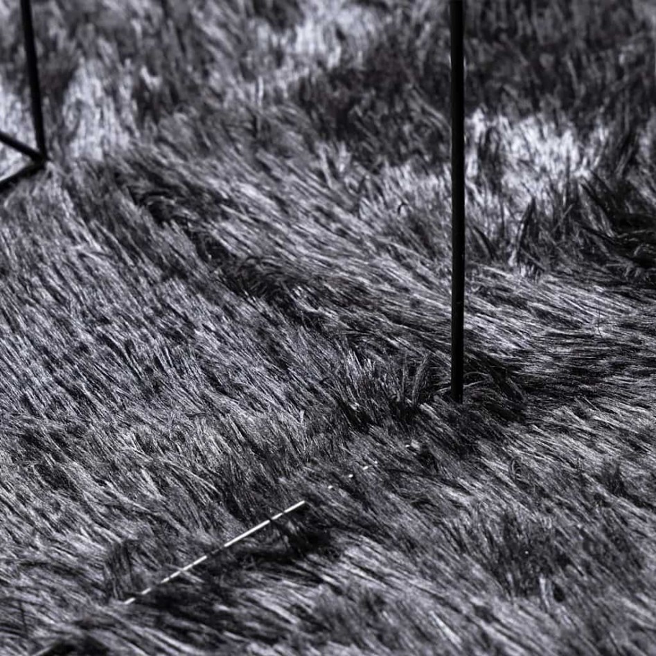 Alfombra de pelo largo NAVARRA gris oscuro 200x290 cm