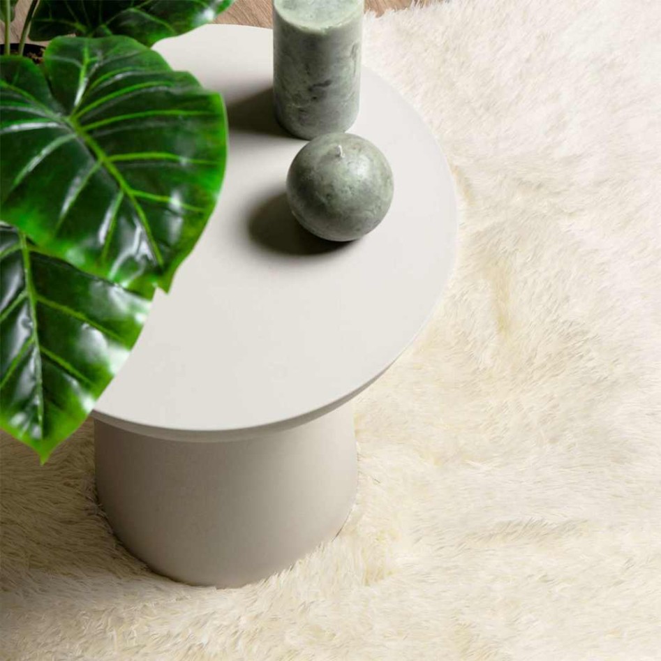 Alfombra peluda de pelo largo NAVARRA crema 240x340cm