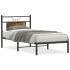 Estructura de cama sin colchón madera roble ahumado 90x190
