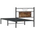 Estructura de cama sin colchón madera roble ahumado 90x190