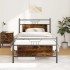 Estructura de cama sin colchón madera roble ahumado 100x200