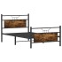 Estructura de cama sin colchón madera roble ahumado 100x200
