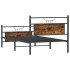 Estructura de cama sin colchón madera roble ahumado 100x200