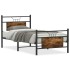 Estructura de cama sin colchón madera roble ahumado 90x200