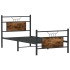 Estructura de cama sin colchón madera roble ahumado 90x200