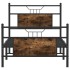 Estructura de cama sin colchón madera roble ahumado 90x200