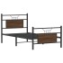 Estructura de cama sin colchón madera marrón roble 80x200