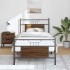 Estructura de cama sin colchón madera marrón roble 80x200