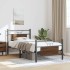 Estructura de cama sin colchón madera marrón roble 80x200
