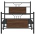 Estructura de cama sin colchón madera marrón roble 80x200