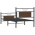 Estructura de cama sin colchón madera marrón roble 80x200