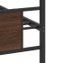 Estructura de cama sin colchón madera marrón roble 80x200