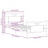Estructura de cama sin colchón madera marrón roble 80x200