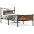 Estructura cama sin colchón madera roble ahumado 80x200