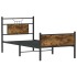 Estructura cama sin colchón madera roble ahumado 80x200