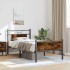 Estructura cama sin colchón madera roble ahumado 80x200
