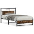 Estructura de cama sin colchón madera roble ahumado 100x200