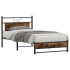 Estructura de cama sin colchón madera roble ahumado 100x200
