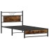 Estructura de cama sin colchón madera roble ahumado 100x200