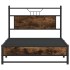 Estructura de cama sin colchón madera roble ahumado 100x200