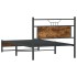 Estructura de cama sin colchón madera roble ahumado 100x200