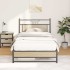 Estructura de cama sin colchón madera roble Sonoma 100x200