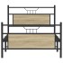 Estructura de cama sin colchón madera roble Sonoma 100x190