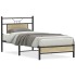 Estructura de cama sin colchón madera roble Sonoma 90x190